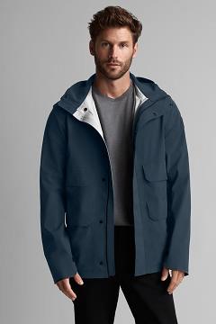 Chamarras Canada Goose Hombre Outlet - Meaford Chubasquero Black Label Azules Oscuro RT2850194
